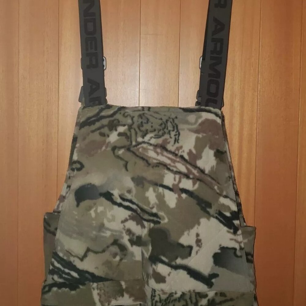 Men Under Armour Barren Camo Rut Bibs Windproof Microfleece Bib 1365614 … - Picture 11 of 15
